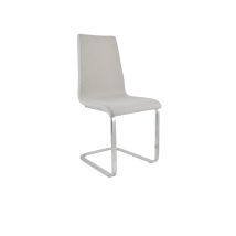 T M C S - Tommychairs London Chair, Steel Legs, Wood Seat And Pearl Grey Fabric Cover