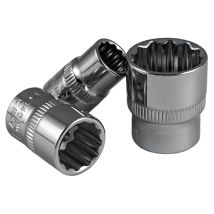 Douille Courte À 12 Tranchants De 3/8' 12 Mm. Chrome Jbm14521