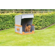 Sunnysmart Best Friend Hunde-strandkorb Gartenstrandkorb Polyesterstoff Grau