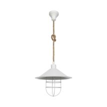 Bulut Plafón Asz0631 Metal Blanco Y Cuerda De Yute