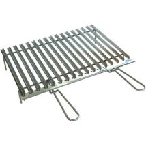 Graticola Barbecue Recupero Grasso Ompagrill Inox Manici 2 Cm 60x40