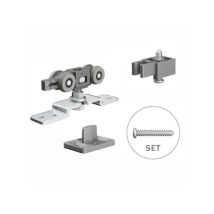 Inoxmare – Rail de porte coulissante – 2 pièces chariots en acier avec roues en nylon – Longueur du rail, Composant inclus garniture de porte, 