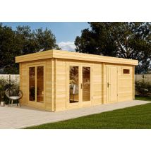Tuinhuis Vönix-40 Iso Van De Expert ✓achteraf Betalen ✓gratis Levering ✓5 Jaar Garantie ✓beste Onlineshop Tuin 2022 Marron Imprégné, 40 Mm Épaisseur 