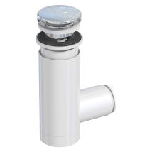 Prevex - Easyclean Siphon Mit Verchromtem Pop-up Für Waschbecken Aus Recyceltem Kunststoff