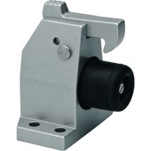 Fermoporta da pavimento per porte fino a 120 kg – 90 mm x 90 mm x 110 mm – Include tamponi in gomma – Deni