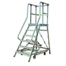 Escalera de almacén ALX 60-07 con 7 peldaños – Aluminio – Ideal para uso industrial – Estabilidad y seguridad