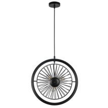 Colgante Ganga 3xE27 negro – Metal negro – Regulable – Estilo moderno y rústico