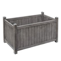 Rowlinson – Alderley Rectangular Planter – Hardwood – 100 litres – Grey Wash Finish – 485mm Height – 800mm Width – 415mm Depth