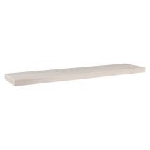Mensola Da Muro, Mensola Tamburata, Scaffale Legno, Mensola Da Parete, Walnut White, 100x23x3,8 Cm - Minerva