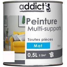 Vernice Acrilica Multisubstrato, Bianco Opaco, 0,5 Litri.