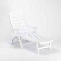 Grand Soleil – Lot De 15 Transats Pliants En Plastique Greenpol – Dossier Réglable 5 Positions – Résistant Aux Uv Et Intempéries – Pour Piscine Et 