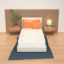 Miasuite - Materasso Singolo 80x190, Alto 16 Cm - Rivestimento Silver, Waterfoam Levante H16