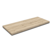 Smmo - Mensola Per Lavabo In Legno Laminato Rovere Sabbia Rovere Sabbia Fino A 130 Cm Profondità 36 Cm Scatolato Da