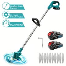 Pedony – Coupe-bordure À Batterie 18v Avec 2 Batteries 3,0ah – Chargeur Inclus – Moteur En Cuivre Pur – Coupe Nette Pour Terrains Difficiles
