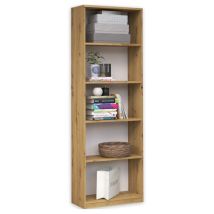 Hucoco - Florence Contemporary Bookcase 5 Shelves Living Room/office/bedroom 182x40x30 Cm