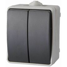 Doppelschalter Feuchtraum modular – wasserdicht IP54 – 250V 10A – Aquatop