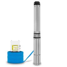 4' Tiefbrunnenpumpe Brunnenpumpe Aus Rostfreiem Edelstahl, Elektrisch 550w, Durchmesser Pumpe 4 Zoll (10cm), Anschlussgewinde 1 1/2 Zoll, Stromkabel 