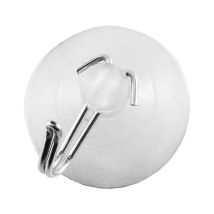 Sysfix - Ventosa Con Gancho 45 , Ventosa Con Gancho Transparente 45 Mm Ideal Para Pegar En Superficies Suaves Gancho De Acero Sostiene Los Objetos De 
