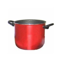Olla de 2 asas 22 cm Dolomiti – Cuerpo de aluminio – Revestimiento antiadherente – Exterior rojo