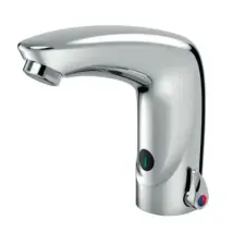 Dmp Electronics - Rubinetto Miscelatore Automatico Cromato Per Lavabo A Corrente Con Sensore Ad Infrarossi Modello Settemix A Filo Dmp