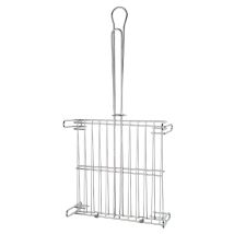 Parrilla Barbacoa Doble 30x30 cm – Acabado cromado – Ideal para camping y playa