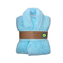 Peignoir En Coton Bio, Coloris Lagon, Taille Xl