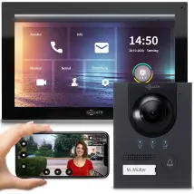 Goliath Pro Ip Video Türsprechanlage App Anthrazit 1-familie 10 Zoll Aufputz 180 Grad
