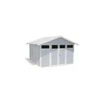 Casetta Da Giardino In Pvc Grosfillex "utility 11" Grigio-azzurro E Bianco - Cod. 22811137