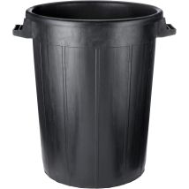 Bidone Per Rifiuti In Pvc Da 50 Litri Cm 41x49 H Sovrapponibile Senza Coperchio Colore Nero Uso Agricolo