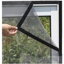 Mosquitera Adhesiva Ajustable Para Ventana De 120 X 150 Cm, Mosquitera Removible (negra)