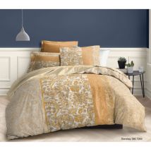 Parure De Draps 4 Pièces "bombay" Pour Lit 140 X 190 Cm 100% Coton / 57 Fils/cm² - -