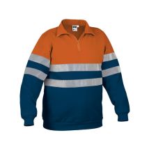 Valento - Sudadera De Alta Visibilidad Road Xl Naranja Flúor / Azul Marino Orión