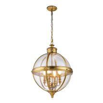 Elstead Feiss Adams Plafoniera A Sospensione Sferica In Ottone Brunito