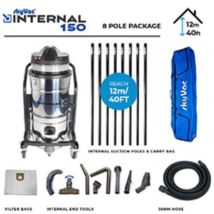 Skyvac – Internal150 Push Fit 8 Suction Pole – 3300 Watt – 10000 Air Flow – HEPA Filter – Professional Vacuum Cleaner