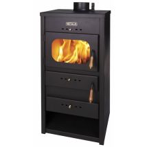 Poêle À Bois Metalik Clasic 9,6 Kw Avec Plaque En Métal – Chauffage De La Maison