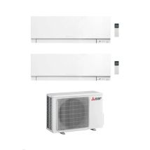 Climatiseur Mitsubishi Dual Split Kirigamine Zen Msz-ef Blanc 12+18 Avec Mxz-3f54vf Inverter R32 Wifi Classe A+++