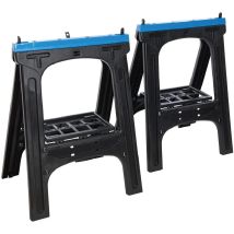 Silverline Sägebock – Robuster Kunststoff – 200 kg – Klappbar – 800 mm hoch – 2 Stück