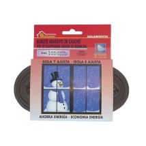 Burlete de caucho E 9mm x 6m marrón – Aislamiento para puertas y ventanas – Fácil instalación – Ahorro energético hasta 40%