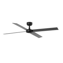 Faro Barcelona - Dc Ceiling Fan Rudder L-4 Black With Remote