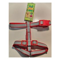 Red Reflective Dog Harness – Medium to Large – Nylon, Metal, Plastic – Ideal for Evening Walks