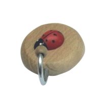 Gancio adesivo coccinella in legno di faggio – 1 posto – Ø 50 mm – DIESSE