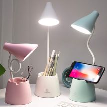 Lampada Da Scrivania A Led, Lampade Da Scrivania Con 3 Modalità Di Illuminazione E Dimmerazione Continua, Lampada Da Scrivania A Collo D'Oca 