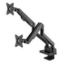 Manhattan 461887 Soporte De Escritorio Negro Para Dos Pantallas