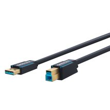 Clicktronic - Usb-a-auf-usb-b 3.0 Adapterkabel, Premium-kabel Usb-a-stecker Usb-b-3.0-stecker 1,8 M 5 Gbit/s. Kabellänge 1.8 M