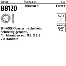 Sperrzahnscheibe R 88120 Beidseitig Gezahnt S 8 X13 X0,8 Federstahl