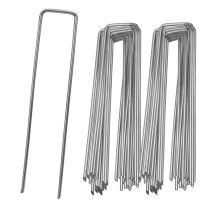 200 Picchetti In Acciaio Zincato Per Ancoraggio A Terra. 150 X 25 Mm. Per Reti Da Giardinaggio Arrotondate A U. - Swanew