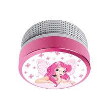 Elro Fs811017 Fs8110 Rivelatore Di Fumo-principessa Elfo Di Design Per Bambini-con Batteria 10 Anni-secondo En14604, Rosa, 1 Pieza