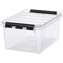 SmartStore – 3482070 – Scatola in plastica trasparente 340x250x160 mm, conf. 10 pz – Impilabili, adatte per alimenti
