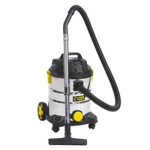 Nass- Und Trockensauger - 1400 W - 25 L Edelstahlbehälter Mit Zeitgesteuerter Steckdose - Far Tools - 101032