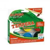 Dm010918 Tempera Negro, Azul, Verde, Rojo, Blanco, Amarillo 16 Ml Jarra